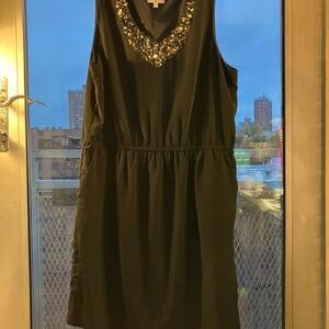 GAP Elegant Black Mini Dress with Jewel Detail